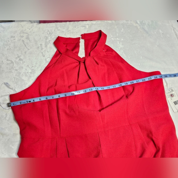 Julia Jordan Halther Neck jumpsuit RED size 22W - Picture 4 of 6